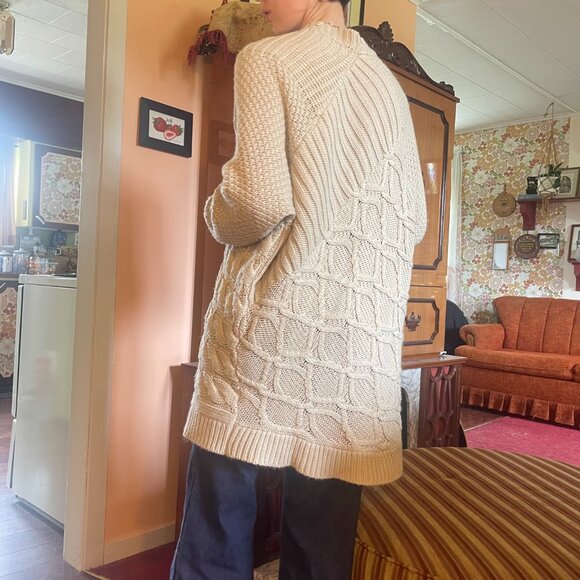 100% Acrylic tan brown button up knitted cardigan! - Picture 8 of 16